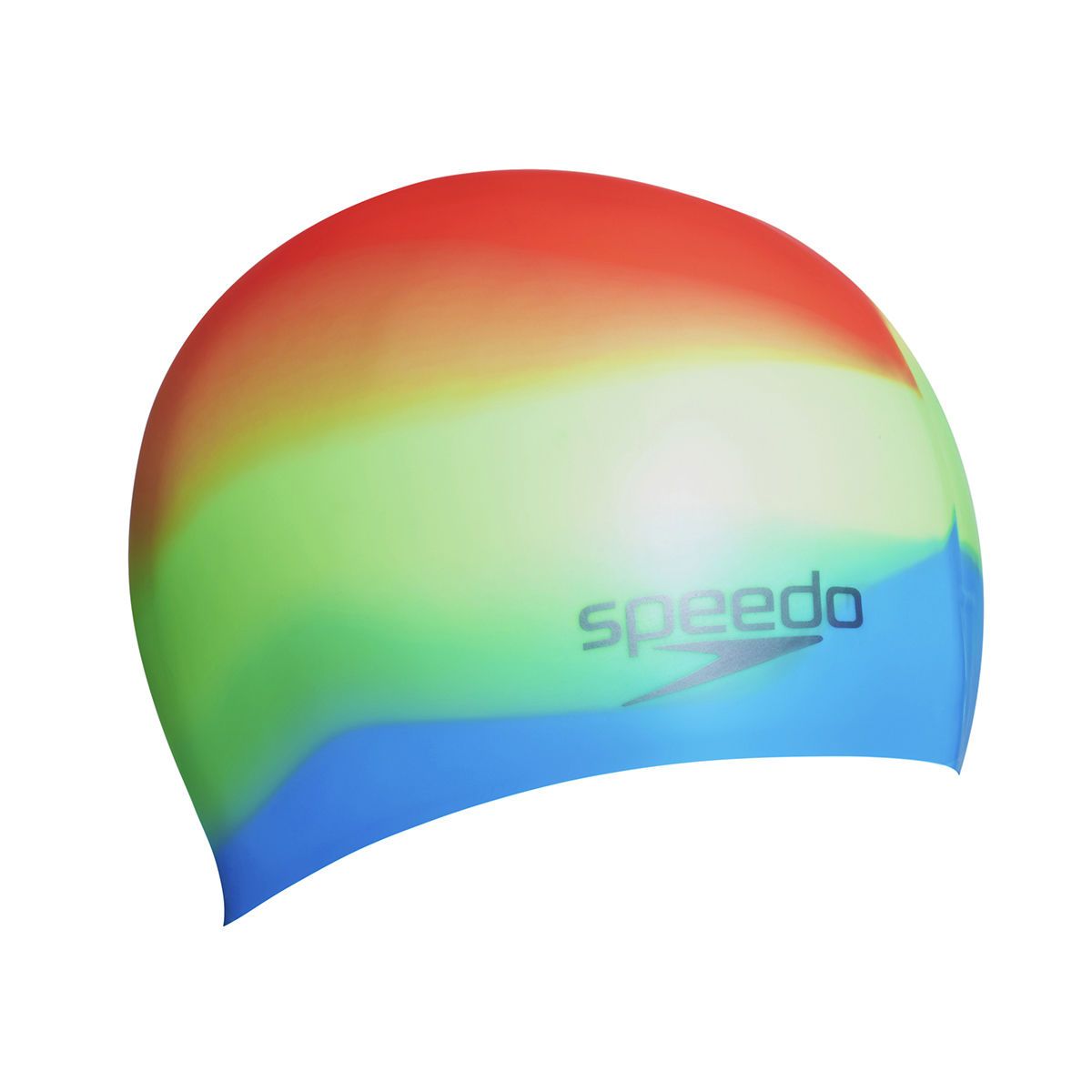  Speedo - Nón Bơi Người Lớn Multi Colour Silicone AU (Green/Blue) Chống Thấm Nước 