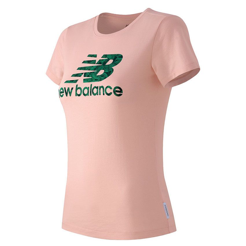  New Balance - Áo thể thao thời trang nữ W GTee Leaf Tee EWT61740SHK (Hồng) 