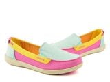  Crocs - Walu Canvas Giày Loafer Women Sea Foam/Sunshine Nữ 