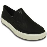  Crocs - Giày lười nam CitiLane Slip-on M Black White 202363-066 (Đen) 