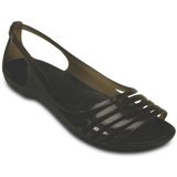  Crocs - Giày xăng đan nữ Isabella Huarache Flat W Black 202463-001 (Đen nâu) 