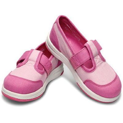  Crocs - Giày Lười Bé Gái LoPro Mary Jane Sneaker (Hồng) 
