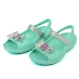  Crocs - Giày xăng đan bé gái Keeley Springtime MiniWedge PS New Mint 202613-3P7 (Xanh) 