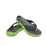  Crocs - Duet Sport Dép Tông Flip-flop-Graphite/Volt Green Nam/Nữ Unisex 