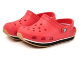  Crocs - RETRO Giày Lười Clog KIDS RED/BLACK Bé Trai / Bé Gái 