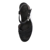  Crocs - Guốc Sandal Nữ Leigh Sandal Wedge W 200098-060 (Đen) 