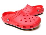  Crocs - RETRO Giày Lười Clog RED/BLACK Nam/Nữ Unisex 