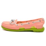 Crocs - Giày Lười Nữ Beach Line Boat 14261-6LO (Hồng-Xanh Chuối-Trắng) 