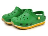  Crocs - RETRO Giày Lười Clog KIDS KELLY GREEN/YELLOW Bé Trai / Bé Gái 