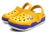  Crocs - Front Court Giày Lười Clog Kids Canary/Ultraviolet Bé Trai 