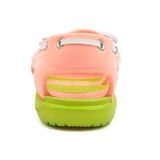  Crocs - Giày Lười Nữ Beach Line Boat 14261-6LO (Hồng-Xanh Chuối-Trắng) 