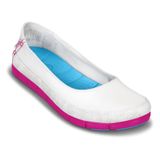  Crocs - Stretch Sole Giày Búp Bê Flat W White/Candy Pink Nữ 