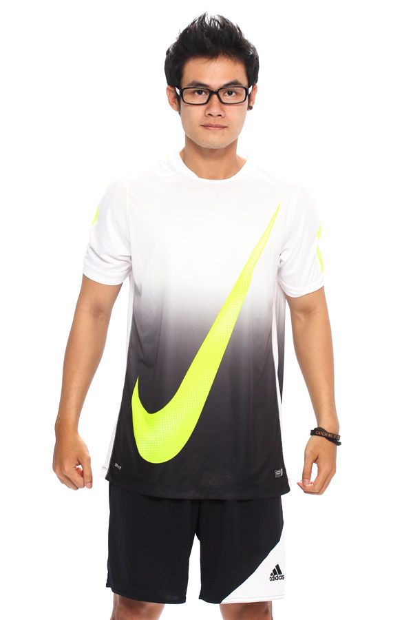  Nike - Áo Thun Nam Thể Thao Dri-Fit (Trắng-Đen) 