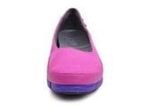  Crocs - Giày Lười Nữ Stretch Sole Flat Vibrant Violet/Ultraviolet (Hồng Phối Tím) 