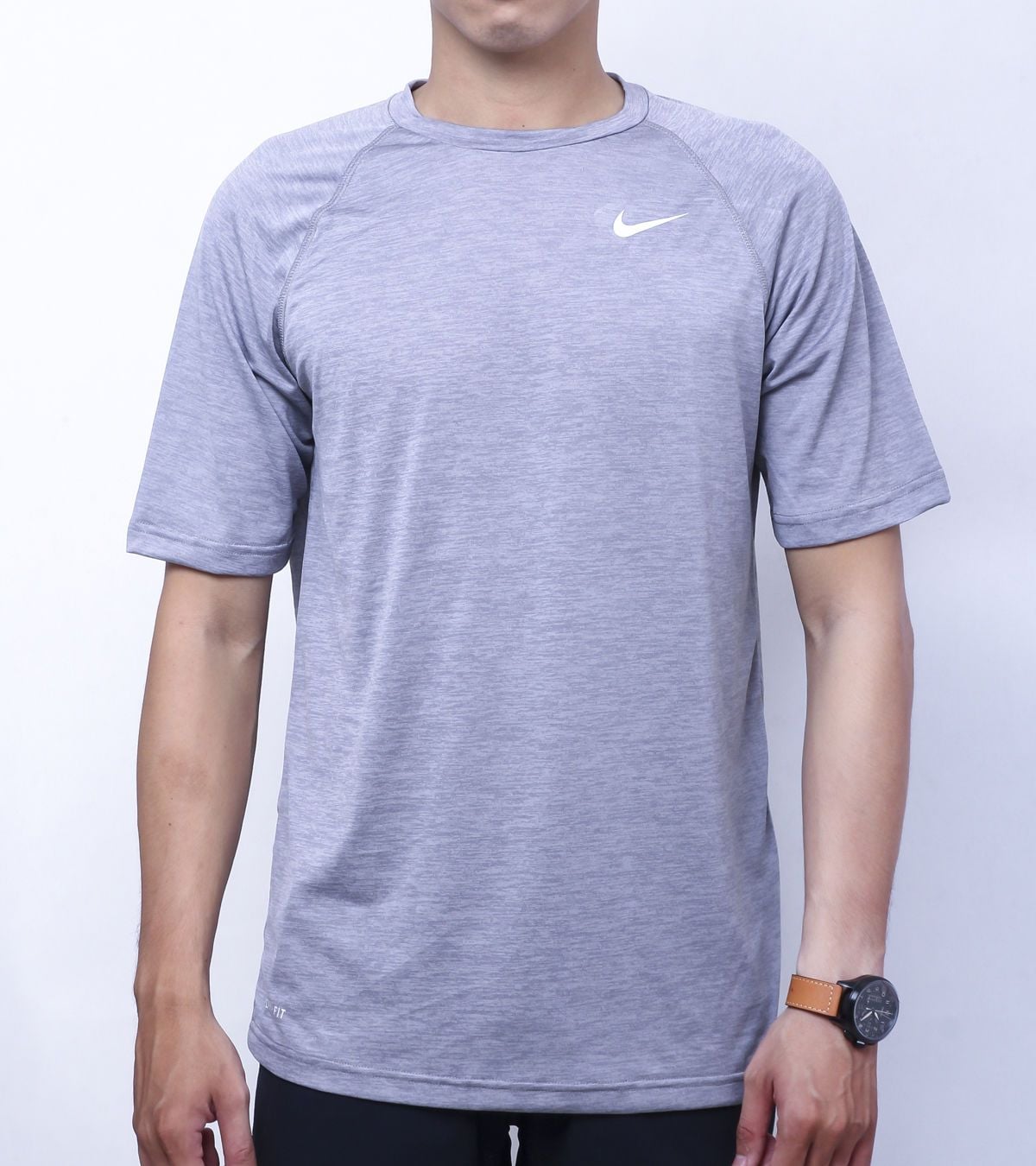  Nike - Áo Thun Thể Thao Nam DRI - FIT Sọc Ngang (Xám) 
