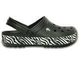  Crocs - Giày Lười Nam/Nữ Unisex Crocband Animal Print Clog Black/White (Đen) 