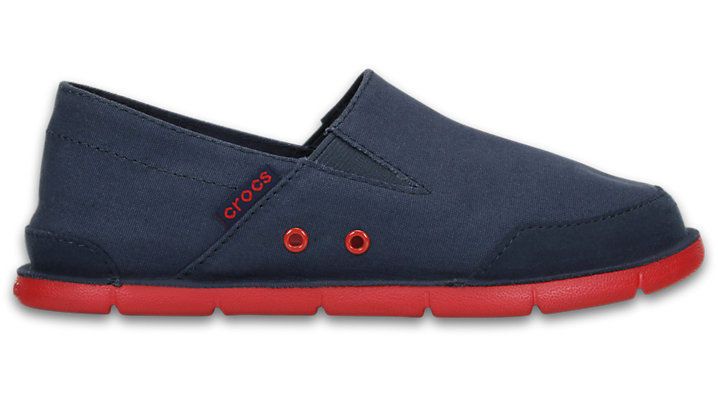  Crocs - Giày Lười Bé Trai Slip-on Boys GS 15837-4CC (Xanh Navy-Đỏ) 