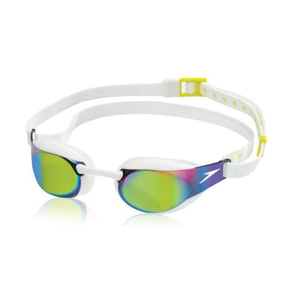  Speedo - Kính Bơi Unisex IQfit Fastskin3 Elite Mirror (ASIA FIT) (Trắng/Gold) 