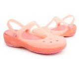  Crocs - Giày Lười Nữ Carlie Mary Jane Melon/Coral (Hồng Cam) 