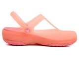  Crocs - Giày Lười Nữ Carlie Mary Jane Melon/Coral (Hồng Cam) 