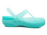  Crocs - Giày Lười Nữ Carlie Mary Janes Flower 200612-4H2 (Xanh Ngọc) 