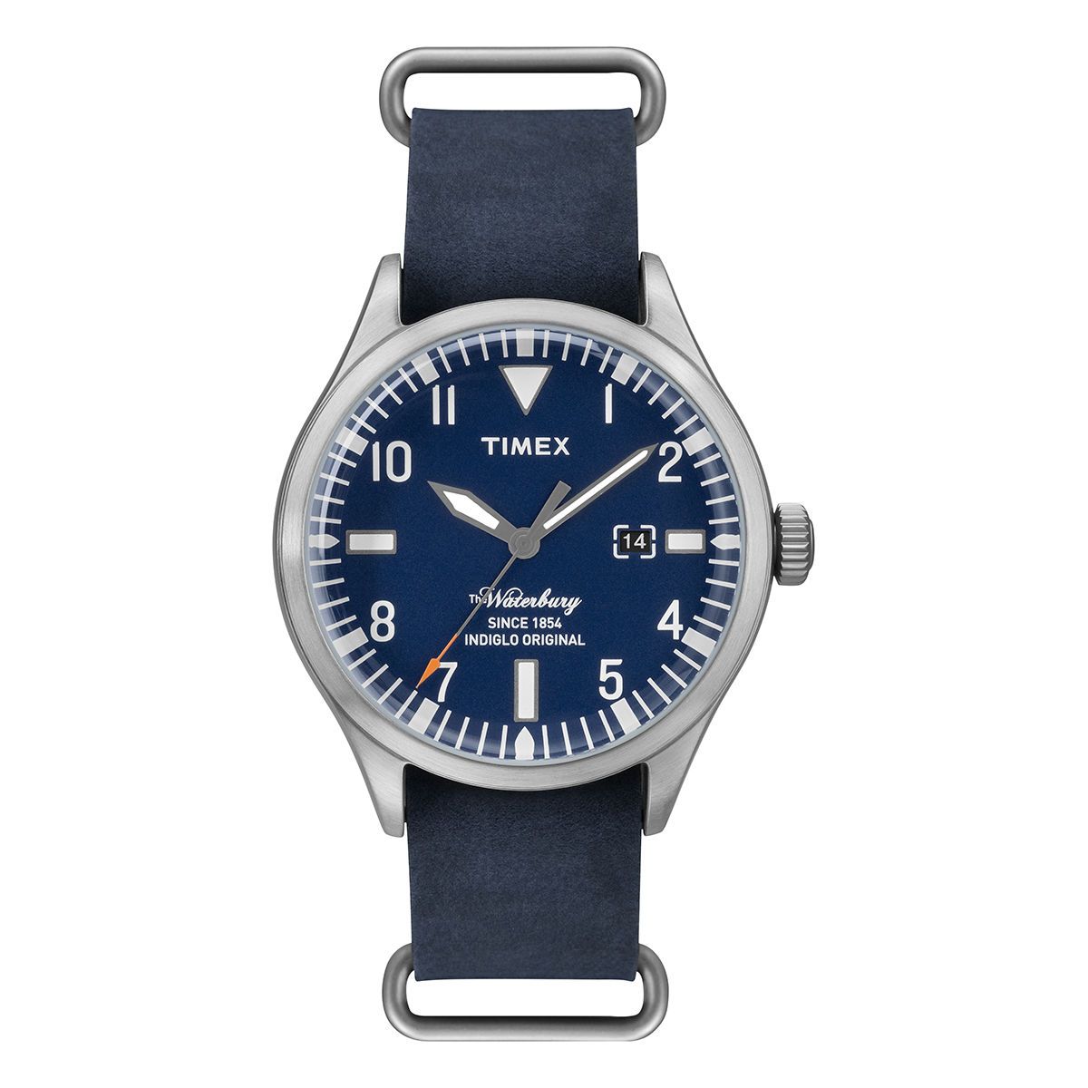  Timex - Đồng Hồ Thời Trang Nam Dây Da Waterbury (Xanh Navy) 