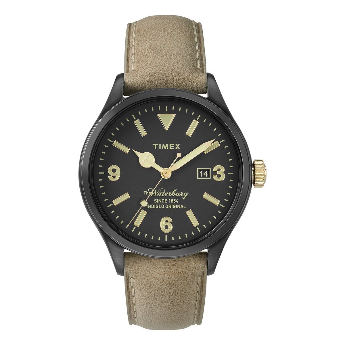  Timex - Đồng Hồ Thời Trang Nam Dây Da Waterbury Originals (Nâu) 