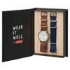  Timex - Bộ Giftset Đồng Hồ Nam Dây Da & Dây Vải TWG012500 Weekender Slip-thru Boxset (Nâu/Xanh Navy) 