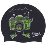  Speedo - Nón Bơi Trẻ Em Silicon Junior Slogan (Đen) 