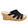 Crocs - A leigh Giày Sandal Guốc Wedge Women Black/Gold Nữ