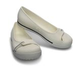  Crocs - CROCBAND 2.5 Giày Búp Bê Flat WHITE/NAVY Nữ 