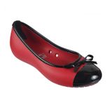  Crocs - COBBLER BALLET Giày Búp Bê Flat TRUE RED/BLACK Nữ 