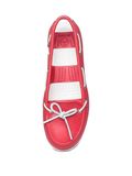  Crocs - Beach Line Boat Giày Lười Women Red/White Nữ 
