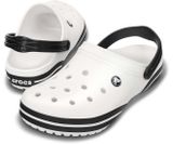  Crocs - Crocband-X Giày Lười Clog White/Black Nam/Nữ Unisex 