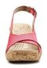 Crocs - A-leigh Linen Cork Wrap Guốc Wedge Coral/Gold Nữ