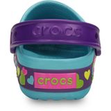  Crocs - CrocsLights Butterfly Giày Lười Clog PS Aqua/Neon Purple Bé Gái 