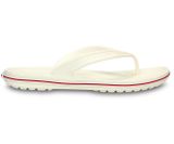  Crocs - Crocband LoPro Dép Tông Flip-White/Red Nam/Nữ Unisex 