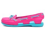  Crocs - Beach Line Boat Giày Lười Women Candy Pink/Pool Nữ 