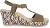 Crocs - A-leigh Ikat Guốc Wedge W ESP/GOLD Nữ