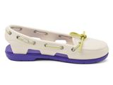  Crocs - Beach Line Boat Giày Lười W Oyster/Ultra Violet Nữ 