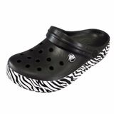  Crocs - Crocband Animal Print Giày Lười Clog Black/White Nam/Nữ Unisex 