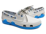  Crocs - BEACH LINE BOAT Giày Lười KIDS M PEARL WHITE/OCEAN Nam 