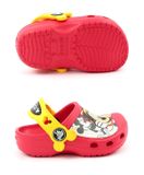  Crocs - CC Mickey Peek-a-Boo Giày Lười Clog Red/Yellow Bé Trai / Bé Gái 