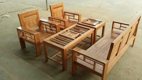 Bộ bàn ghế gỗ sồi nhỏ