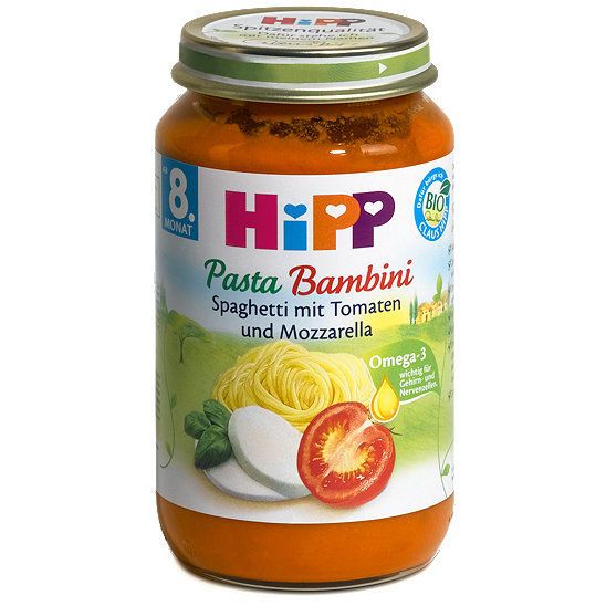 HiPP Pasta Bambini Spaghetti mit Tomaten und Mozzarella 8 Monate