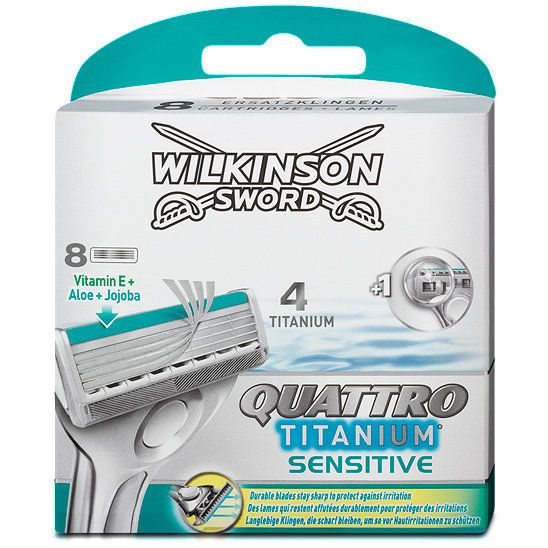  Wilkinson Sword Quattro Titanium Rasierklingen Sensitive 