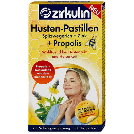  zirkulin Husten-Pastillen Spitzwegerich + Zink + Propolis 