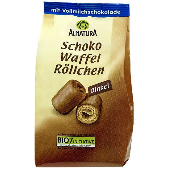  Alnatura Schoko Waffel Röllchen Dinkel 