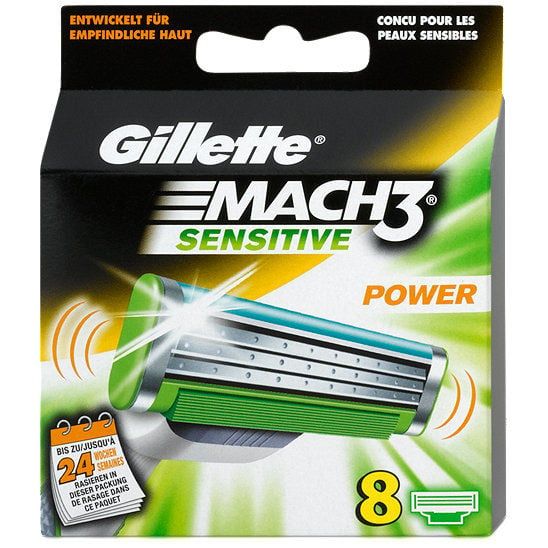  Gillette Mach3 Power Sensitive Ersatzklingen 