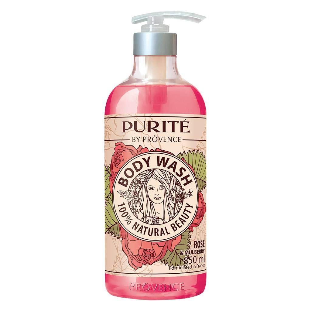  Sữa tắm dưỡng ẩm trắng da hoa Hồng Rose Body Wash Purite by Provence 